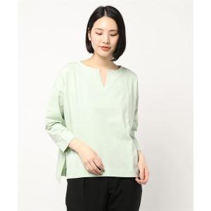 tシャツ Tシャツ キーネックスリットロンT