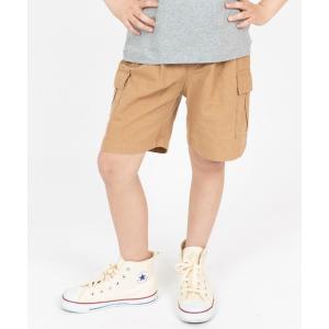 ハーフパンツ パンツ 綿麻カーゴ4分丈パンツ キッズ 子供服 男の子 女の子