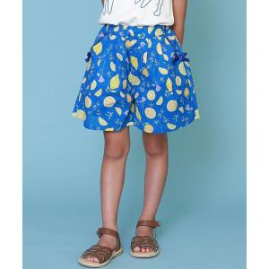 ハーフパンツ パンツ レモン柄キュロット キッズ 子供服 女の子
