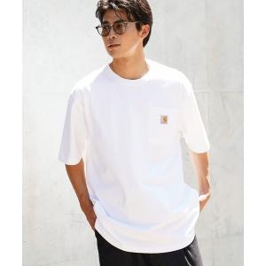 tシャツ carhartt(カーハート) ビッグシルエット ポケット半袖 胸ロゴ ワッペン Tシャツ Workwear Pocket 1/2 Slee