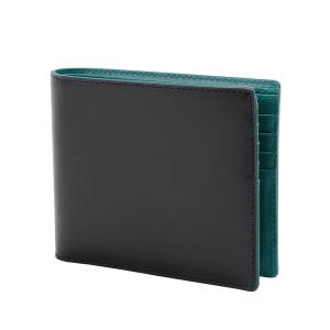 財布 オティアス Otias / コードバン調牛革バイカラー二つ折り財布 メンズ レディース