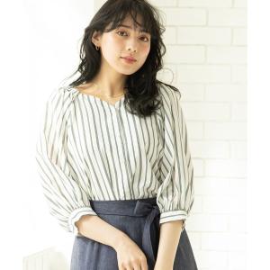 シャツ ブラウス フィブリルサテン前後2wayブラウス