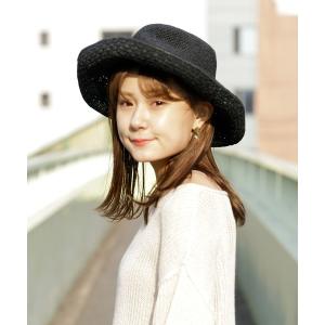 帽子 ハット 細編みデザインハット
