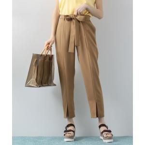 パンツ フロントスリットテーパードパンツ910524