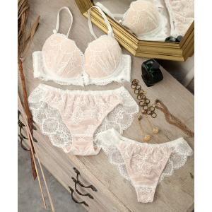 ブラジャー ショーツセット ヌーディーアラベスク　ブラ＆ショーツ＆Tバック3点セット