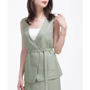 ベスト 細ベルト付きジレ