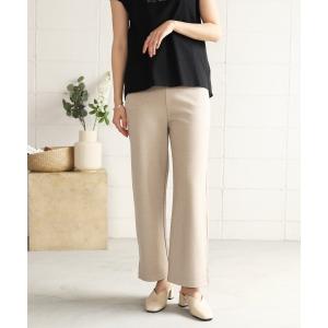 パンツ サイドスリットストレートフレアパンツ