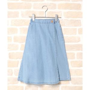 スカート ライトオンスデニムラップスカーチョ
