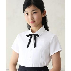 シャツ ブラウス リボン付きブラウス 半袖/ジュニア