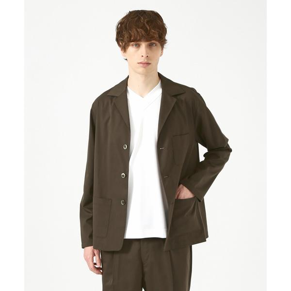 ブルゾン アウター ギャバストレッチ オープンカラーブルゾン メンズ