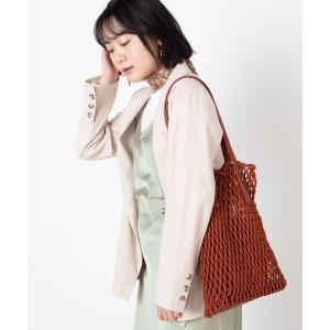 トートバッグ バッグ WEGO/巾着付きネットメッシュトートバッグ