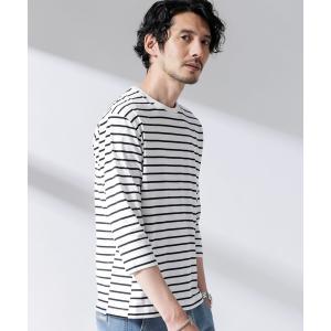 tシャツ Switching Border 七分袖バスクカットソー メンズ