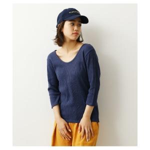 tシャツ Tシャツ ランダムリブUネックトップス