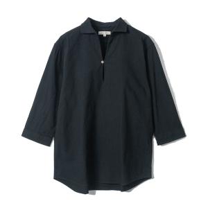 アンシェヌマン enchainementリネン100ガーゼスキッパープルオーバー Noen（ノエン） シャツ リネンライクガーゼスキッパーシャツ メンズ