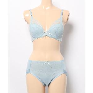 ブラジャー ショーツセット 贅沢刺しゅうでうっとりレディー　やさしくスリムメイクブラ＆ショーツ