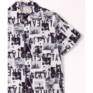 シャツ ブラウス コットン 総柄 オープンカラーシャツ/アロハシャツ