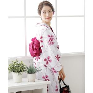 新品同様【定価2.6万】浴衣 兵児帯セットLiberty Fabric HUIT HUIT bouquet（ユイット ブーケ） 浴衣 浴衣 兵児帯 セット Made with