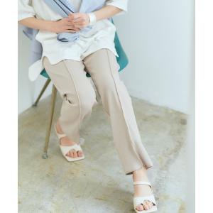 パンツ センターピンタックリブパンツ