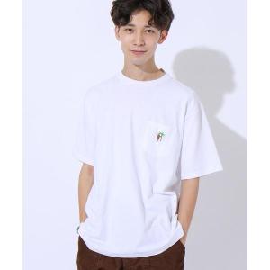 tシャツ Tシャツ 【女性にもオススメ】USAコットンベア刺繍サマーポケットTシャツ