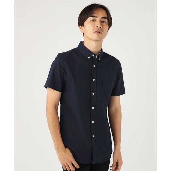 シャツ ストレッチ オックスフォード ボタンダウン シャツ 半袖 メンズ