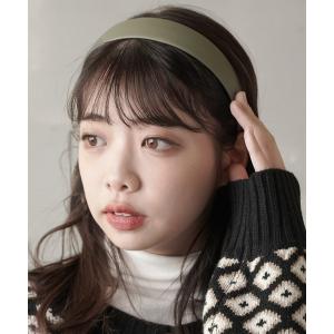 カチューシャ フェイクレザー 太カチューシャ