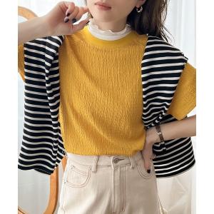 tシャツ 「JaVa ジャバコラボ」大人仕様。ぽこぽこ素材のラグランスリーブTee レディース