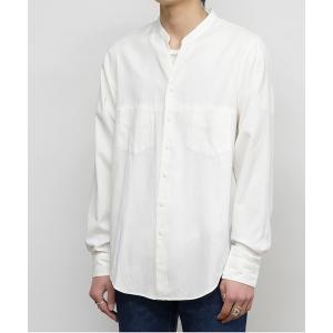 シャツ ブラウス SUBTLE authentic:Stand V-Neck Shirt スタンド vネック シャツ｜zozo