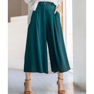 パンツ ビンテージ素材ベルト付スカーチョ５４丈