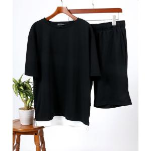 ルームウェア パジャマ レイヤードTシャツ×ショーツ