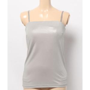 キャミソール ラメカット素材パット入りキャミソール
