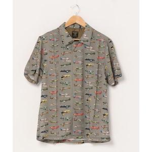 シャツ ブラウス 【HOUSTON】MILITARY ALOHA SHIRT (BATTLE PLANE)｜zozo