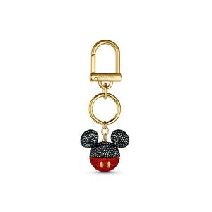 チャーム 【スワロフスキー】 Mickey バッグチャーム、ゴールドトーン・コーティング