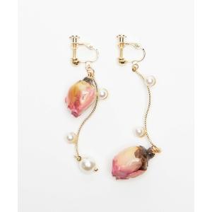 イヤリング WEGO/ローズパールイヤリング