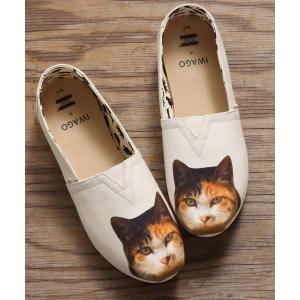 スリッポン TOMS × IWAGO ALPARGATA (Birch Calico Cat Print)
