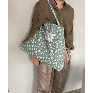 エコバッグ バッグ レオパード柄 エコバッグ ワンショルダー ショルダーバッグ ヒョウ柄 A4収納 通学 軽い cula80