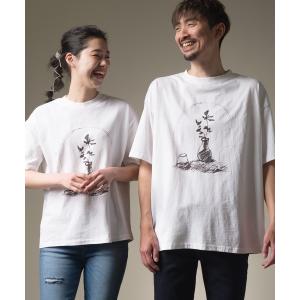 tシャツ Tシャツ メンズ ユニセックス　-by RYOJI OBATA×OMNES プリント半袖Tシャツ