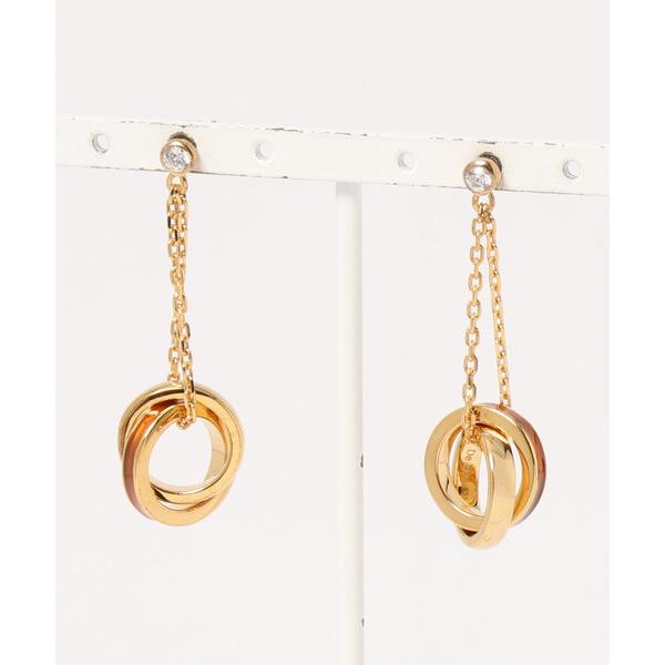 ピアス 「W」「it」De lann(デュラン)/鼈甲レシンダブルリングサスペンドピアス レディース...