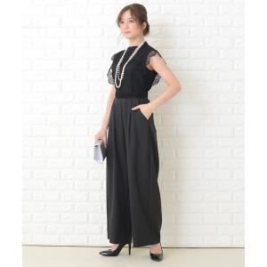 パンツドレス フリルノースリーブオールインワンパンツドレス