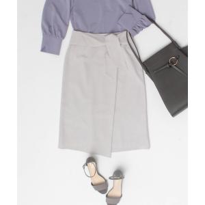 スカート タンブラーブッチャーサッシュ付ラップ風スカート