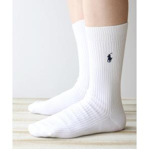 靴下 POLO RALPH LAUREN メンズ 消臭加工 ワンポイント リブソックス 2032-301