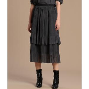 スカート 小紋柄フリルスカート《Viscotecs》