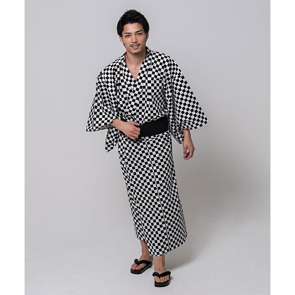 浴衣 「vicci/ヴィッチ」メンズ総柄浴衣2点SET「浴衣 + 帯 」 メンズ