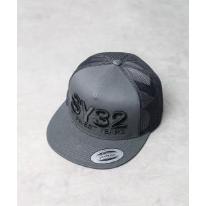 帽子 キャップ メンズ SY32 by SWEET YEARS ロゴ刺繍メッシュキャップの商品画像