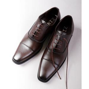 ビジネスシューズ ZINC 本革トラッドビジネス ローヒールドレスシューズ メンズ
