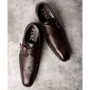 ビジネスシューズ ZINC 本革トラッドビジネス ローヒールドレスシューズ メンズ