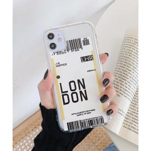 モバイルケース エアチケット 航空券 バーコード レシート クリア 透明 iPhoneカバー アイフォンケース ipc516