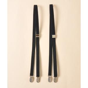 サスペンダー クロスなし ナロー ゴム 細め サスペンダー