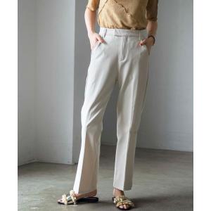 パンツ センタープレスフレアーパンツ レディース