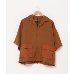 シャツ ブラウス 【BURNER SELECT】ポリナチュラルストレッチ別布ポケットシャツ