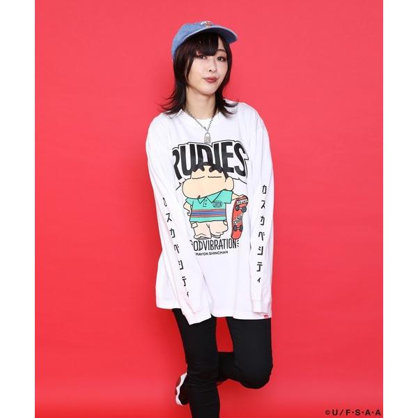 tシャツ RUDIE'S x CRAYON SHINCHAN SKATE LS-T ルーディーズ x...